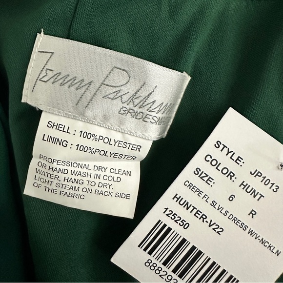 Jenny Packham Peekaboo Bridesmaid Dress Hunter Green NWT 6 - Picture 8 of 9